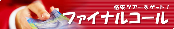格安ツアーをゲット! ファイナルコール