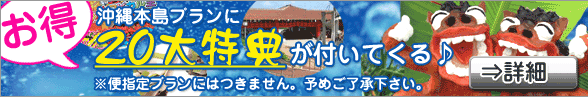 沖縄本島プランに20大特典が付いてくる♪