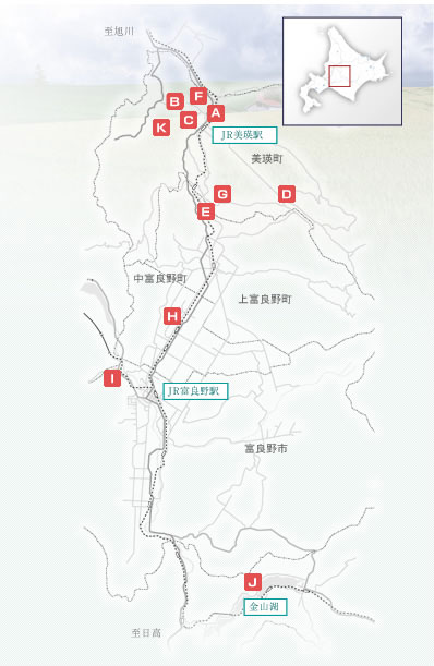 富良野・美瑛MAP