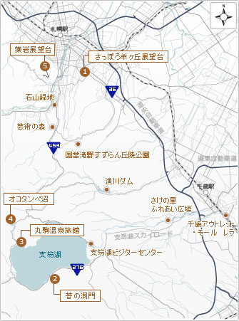 支笏湖MAP